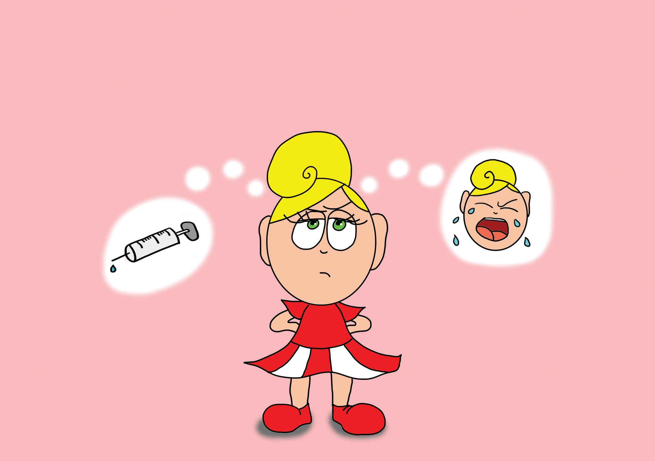 Kata és a doktor bácsi – Kata fél a doktor bácsitól – online puzzle jelenet