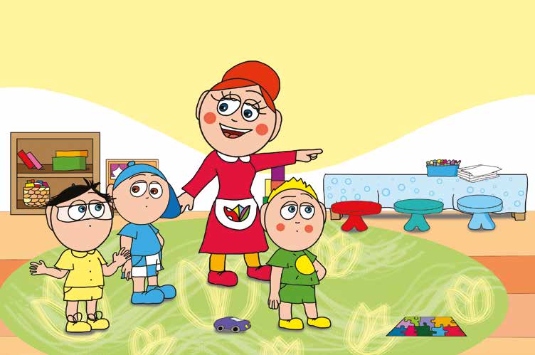 Patrik álma – Óvónéni székeket kér a gyerekektől – online puzzle jelenet