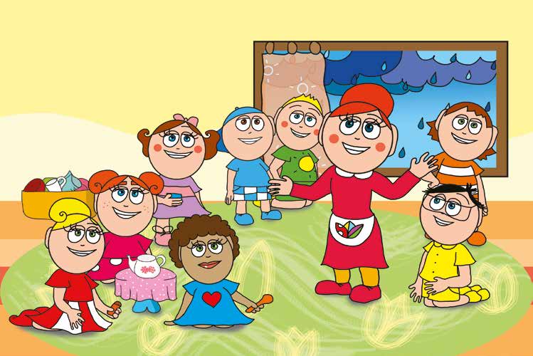 Klára rajzol – Óvónéni benti játékot javasol – online puzzle jelenet