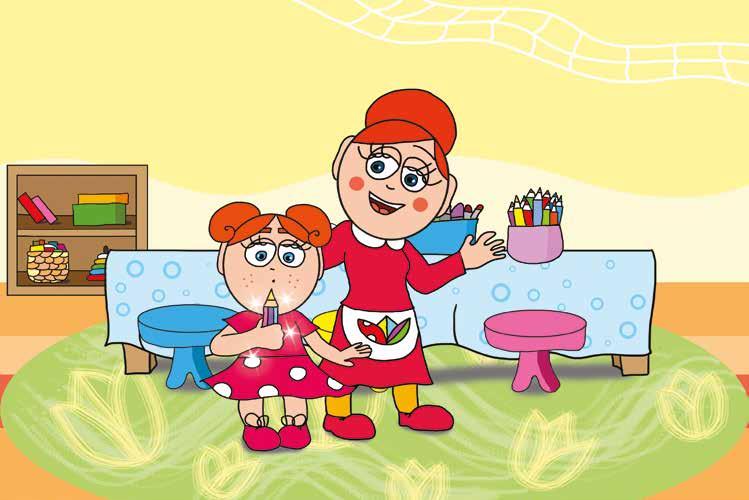 Klára rajzol – Klára kipróbálja a varázsceruzát – online puzzle jelenet