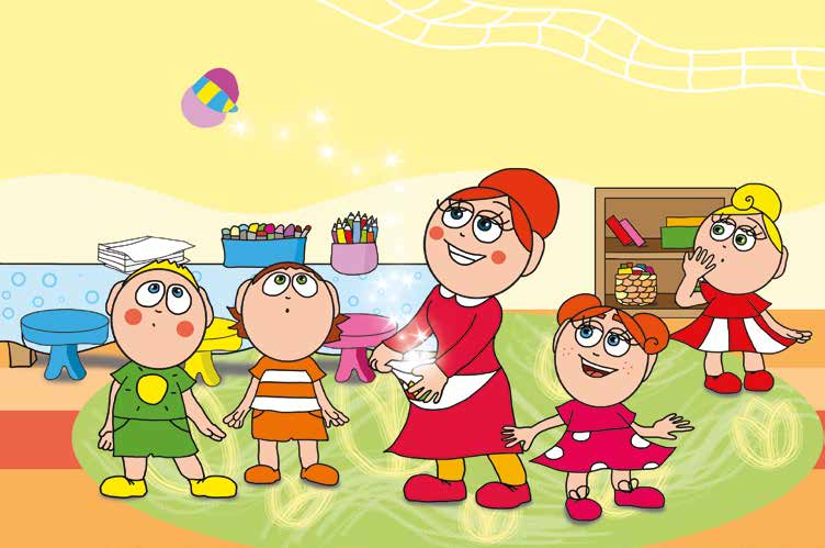 Klára rajzol – Egy lepke kirepül a varázszsebből – online puzzle jelenet