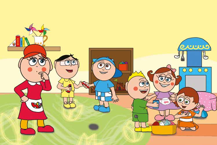 Patrik és a pisi ügy – Óvónéni Patrikhoz lép – online puzzle jelenet