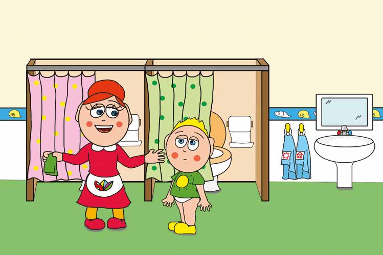 Patrik és a pisi ügy – Óvónéni száraz nadrágot keres – online puzzle jelenet