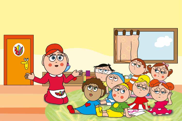 Patrik és a pisi ügy – Óvónéni a segítségkérésről beszél – online puzzle jelenet