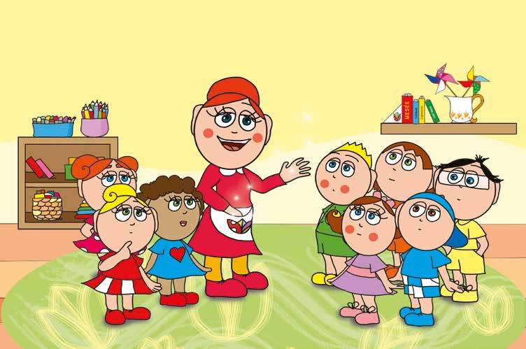 Patrik és a pisi ügy – Óvónéni megoldást ígér a gyerekeknek – online puzzle jelenet