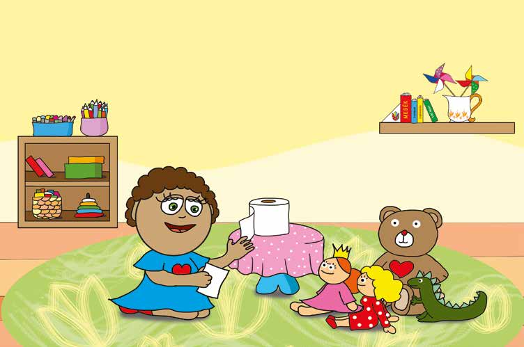 Patrik és a pisi ügy – Dolly a játékoknak is elmagyarázza – online puzzle jelenet