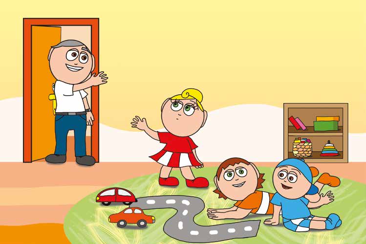 Katának hiányzik az anyukája – Kata elköszön és Klárához indul – online puzzle jelenet