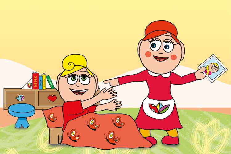 Katának hiányzik az anyukája – Kata meglátja az anyukája képét – online puzzle jelenet