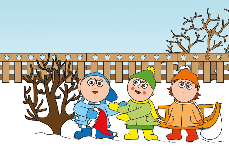 Márky és a Mikulás sapkája – Patrik Óvónéninek adná a sapkát – online puzzle jelenet
