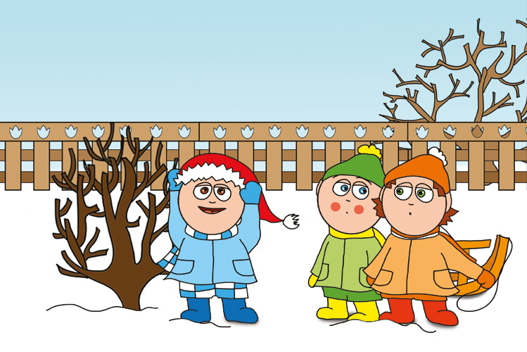 Márky és a Mikulás sapkája – Márky felveszi a mikulássapkát – online puzzle jelenet