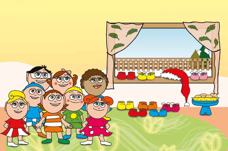 Márky és a Mikulás sapkája – A gyerekek mindent előkészítenek – online puzzle jelenet