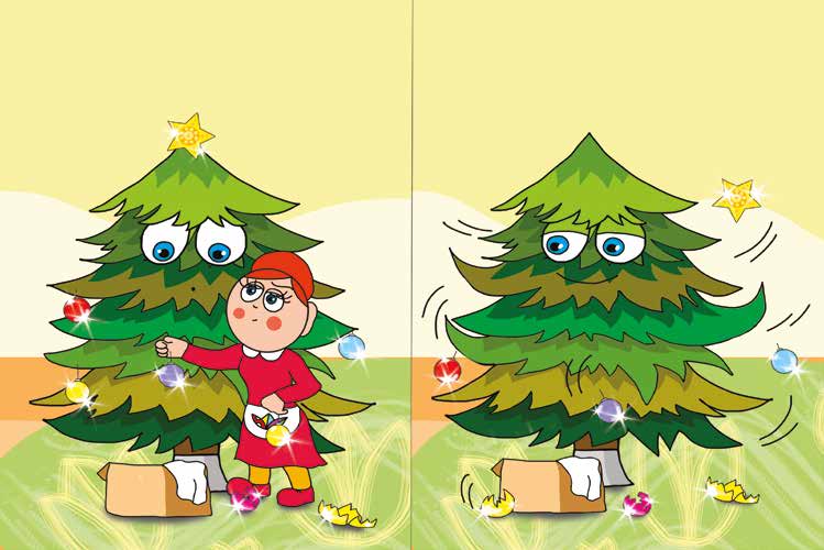Óvónéni és a karácsonyfa – A fa minden felakasztott díszt ledob – online puzzle jelenet