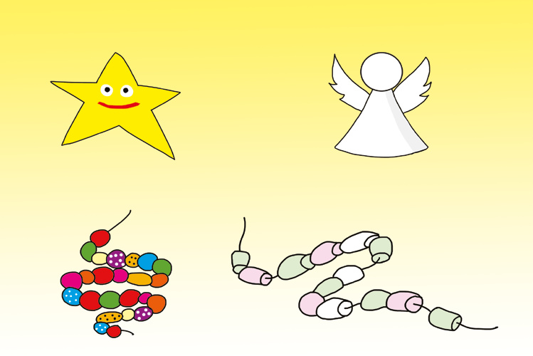 Óvónéni és a karácsonyfa – A fiúk is elkészítik a saját díszeiket – online puzzle jelenet