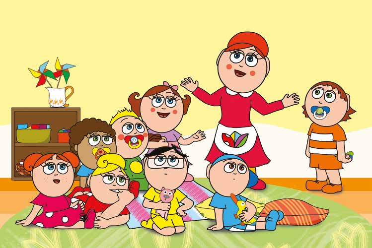 Dolly és a cumi – Óvónéni megkérdezi a gyerekek korát – online puzzle jelenet