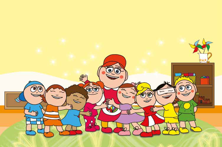Dolly és a cumi – Óvónéni visszaváltoztatja a tárgyakat – online puzzle jelenet