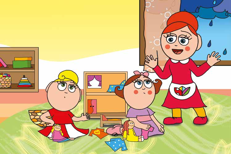 Egy hisztis nap – Óvónéni a babaruha megosztását kéri – online puzzle jelenet