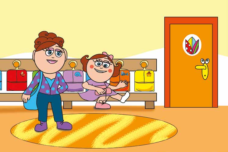 Natali és az óvoda étlapja – Natali vidáman érkezik az óvodába – online puzzle jelenet