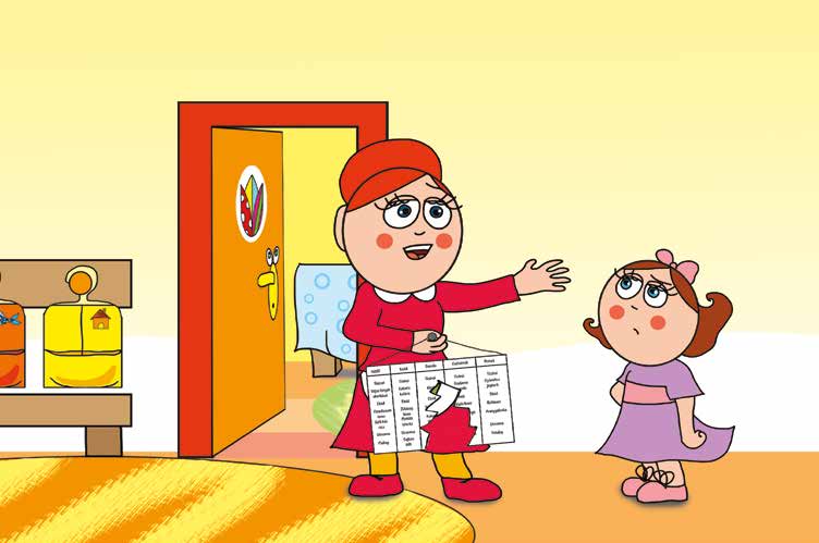 Natali és az óvoda étlapja – Óvónéni megállítja Natalit – online puzzle jelenet