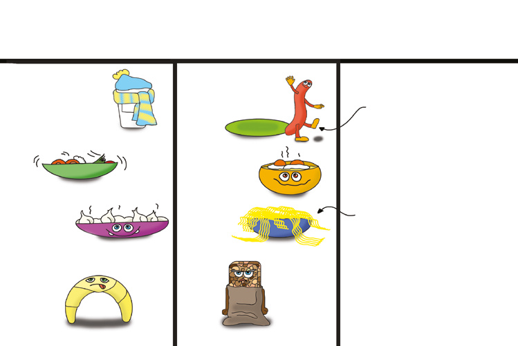 Natali és az óvoda étlapja – A hét többi napján is furcsa ételek lesznek – online puzzle jelenet