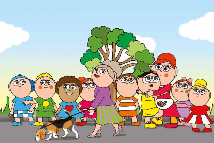 Tamás és a kutyusok – Tamás megijed a kutyustól – online puzzle jelenet