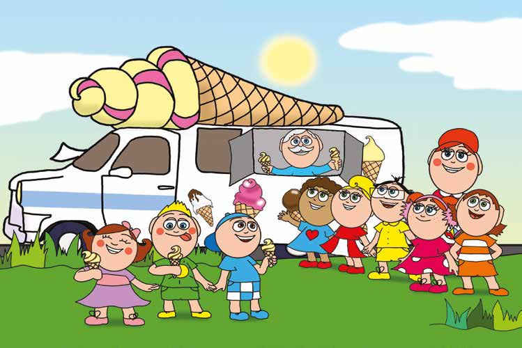 Klára és a hangos autó – Mindenki fagylaltot kap – online puzzle jelenet
