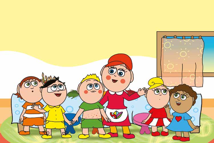 Patrik és a kiütések – Óvónéni megnézi Patrik pocakját – online puzzle jelenet