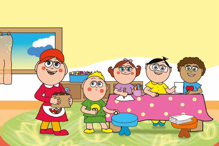 Patrik és a kiütések – Másnap gesztenyéket rajzolnak – online puzzle jelenet