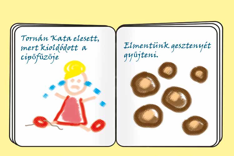 Patrik és a kiütések – Torna és gesztenyék a füzet lapjain – online puzzle jelenet
