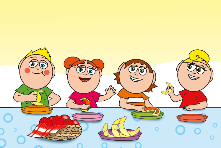Márky szerelmes – Lekváros kiflit tízóraiznak – online puzzle jelenet