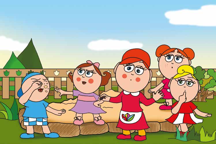 Márky szerelmes – Óvónéni kibogozza a cserebogarat – online puzzle jelenet