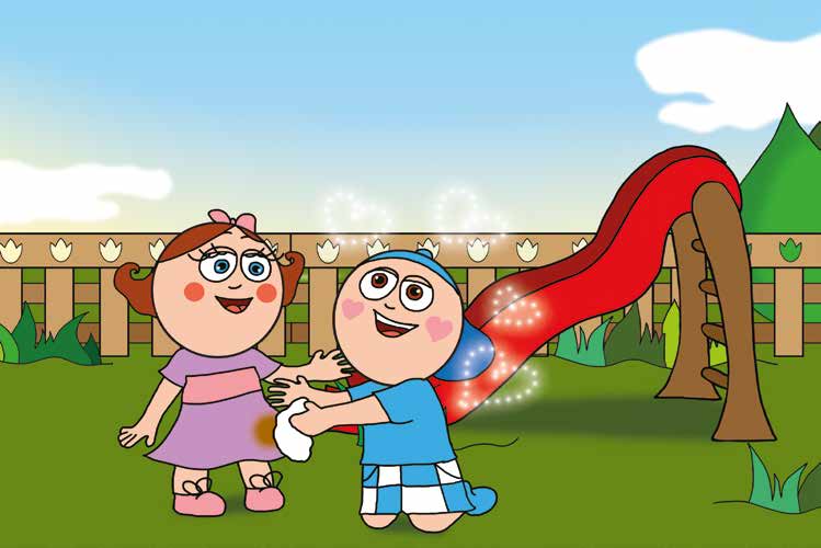 Márky szerelmes – Márky letörli a sarat Natali szoknyájáról – online puzzle jelenet