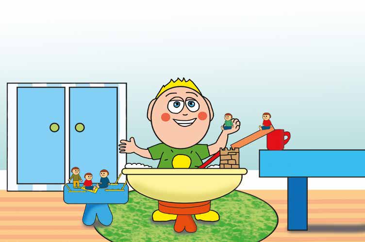 Mikor a gyerekek nem mehetnek az óvodába – Patrik strandot épít a Lego figuráknak – online puzzle jelenet