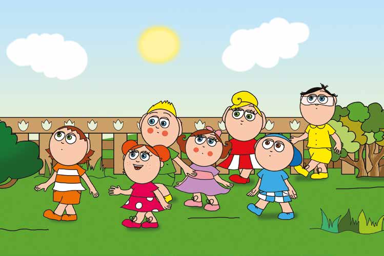 Ádám és a zizegő bokor – A gyerekek megnézik a bokrot – online puzzle jelenet