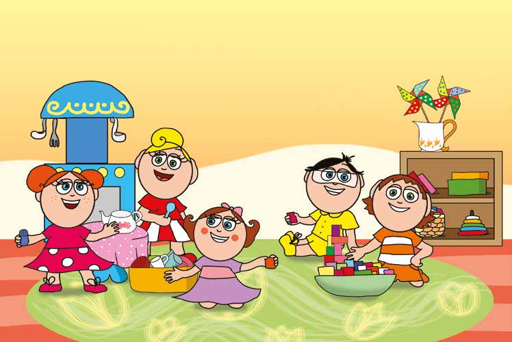 Dolly iskolásat akar játszani – Békés délelőtt a Tulipán Csoportban – online puzzle jelenet