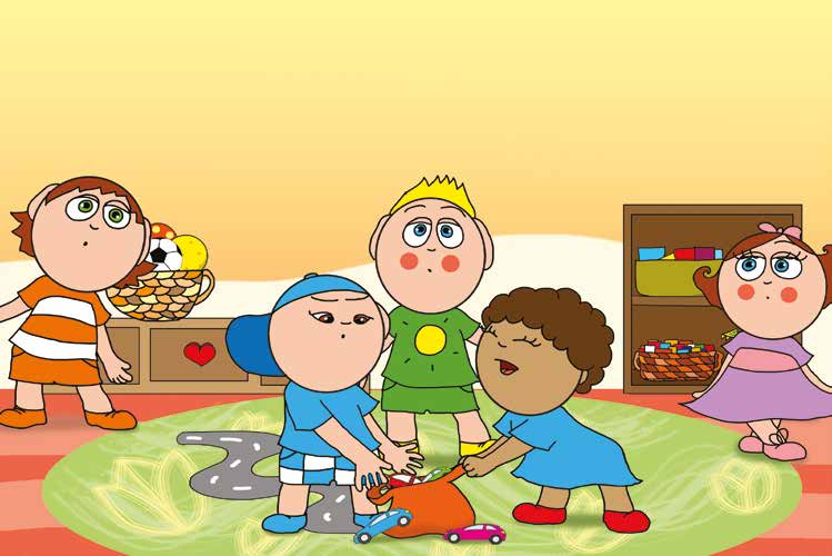 Dolly iskolásat akar játszani – Vita támad a kosár körül – online puzzle jelenet