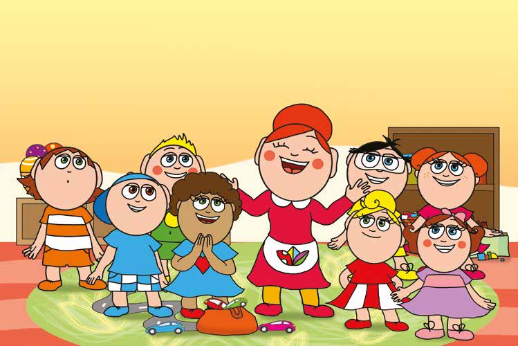 Dolly iskolásat akar játszani – Óvónéni csatlakozna a játékhoz – online puzzle jelenet