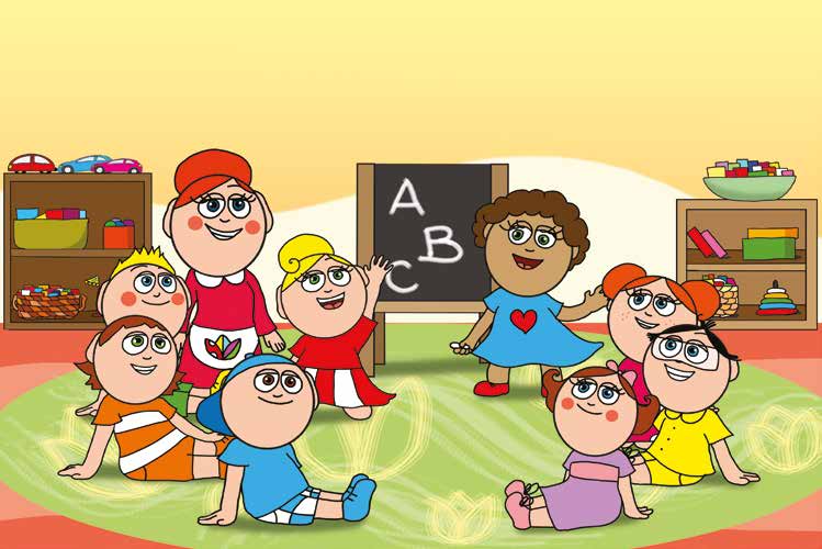 Dolly iskolásat akar játszani – Kata felismeri az A betűt – online puzzle jelenet