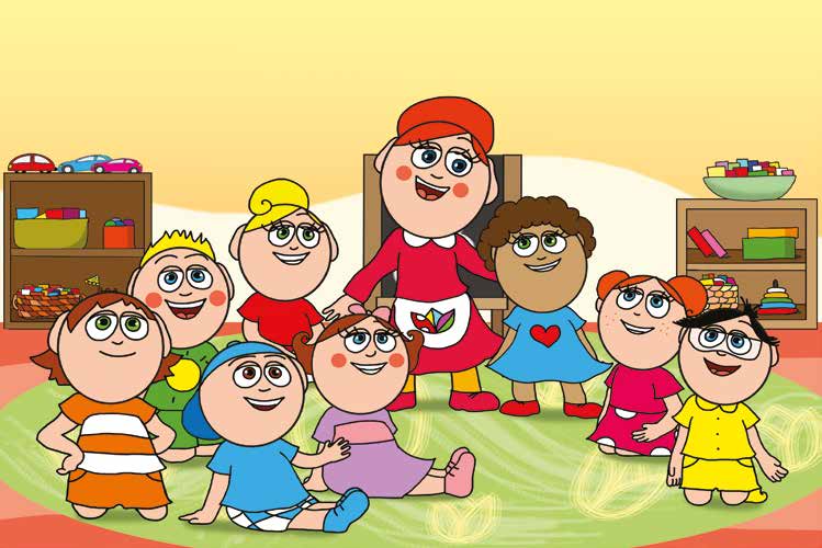 Dolly iskolásat akar játszani – Óvónéni mondókával segít – online puzzle jelenet
