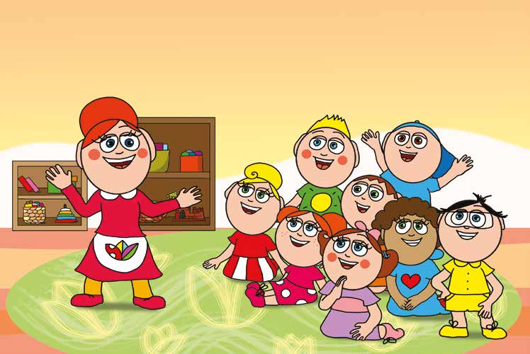 Natali és a farsang – Óvónéni meghirdeti a farsangot – online puzzle jelenet