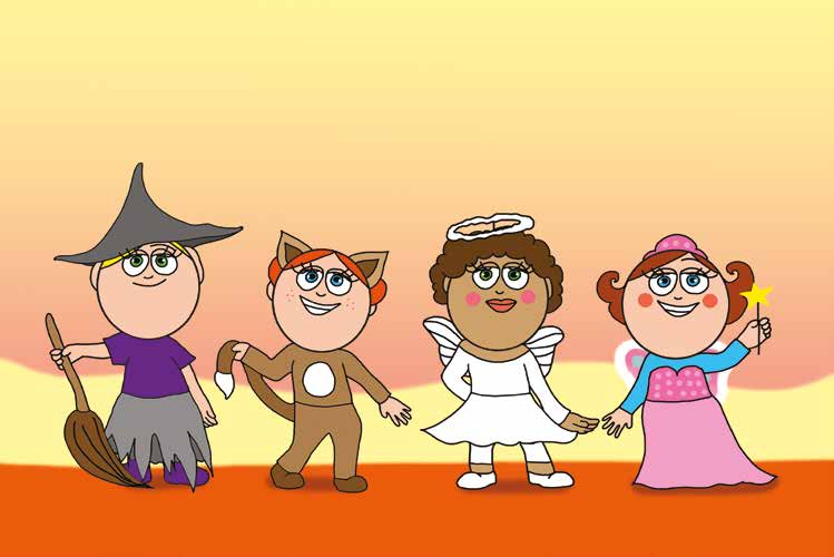 Natali és a farsang – A lányok farsangi jelmezei – online puzzle jelenet