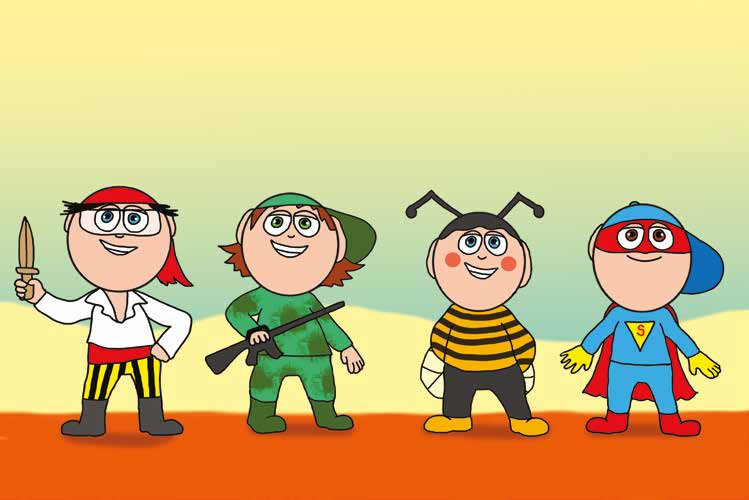 Natali és a farsang – A fiúk farsangi jelmezei – online puzzle jelenet