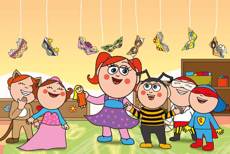 Natali és a farsang – Patrik Óvónéni alvókájáról kérdez – online puzzle jelenet
