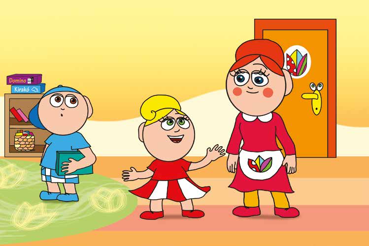 Szerepcsere – Kata az udvari játékról kérdez – online puzzle jelenet
