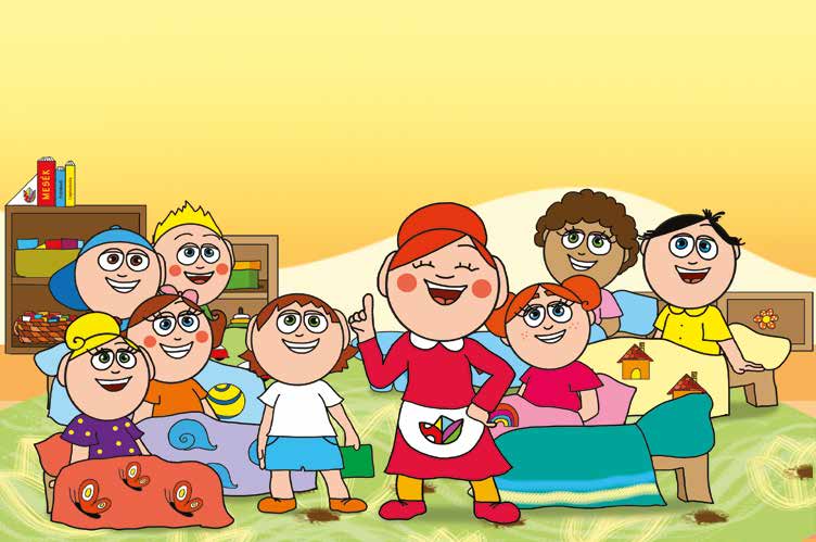 Szerepcsere – Óvónéni helyreteszi a napirendet – online puzzle jelenet