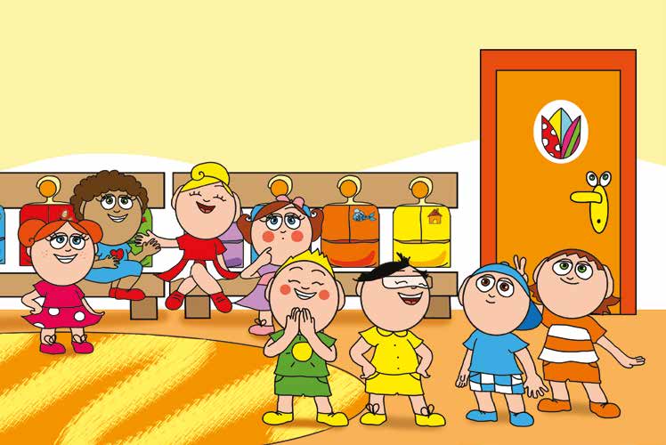 Nyíltnap az iskolában – A Tulipán Csoport nyílt napra készül – online puzzle jelenet