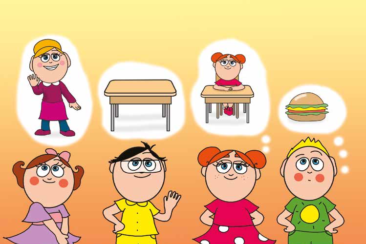 Nyíltnap az iskolában – Patrik az iskolai ebédet várja – online puzzle jelenet