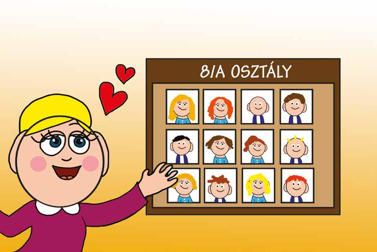 Nyíltnap az iskolában – Nelli néni bemutatja a tablókat – online puzzle jelenet