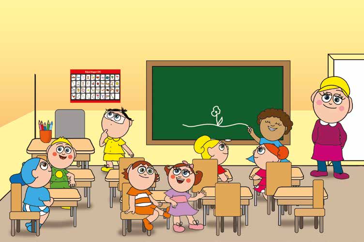 Nyíltnap az iskolában – Nelli néni visszatér a terembe – online puzzle jelenet