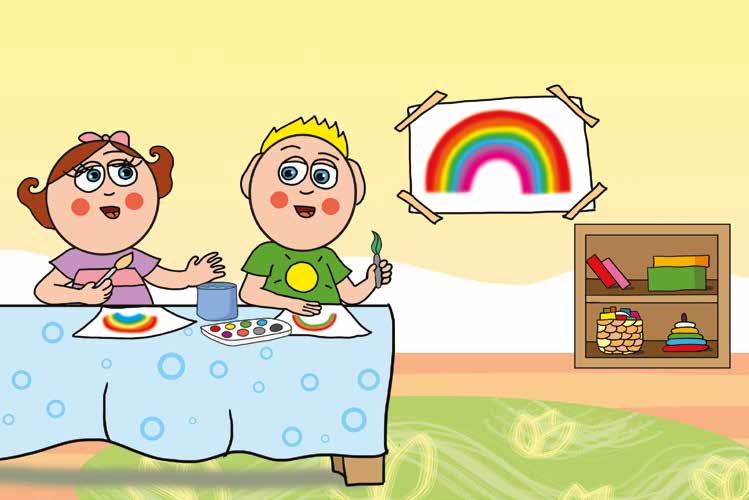 Óvónéni és a szőnyeg – Natali kijavítja Patrik színeit – online puzzle jelenet