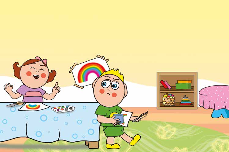Óvónéni és a szőnyeg – Patrik másik asztalhoz indul – online puzzle jelenet